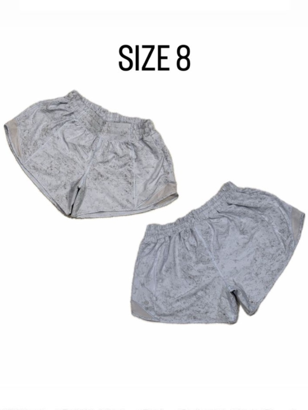 Lululemon Track That High-Rise Lined Short - Speckled Gray/Lavender - Size 8